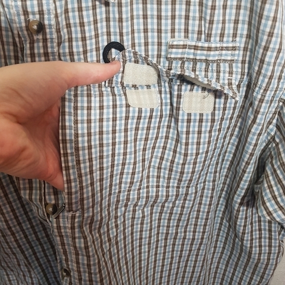 𝅺Wrangler Short Sleeve Cotton Plaid Button Down Shirt - Picture 5 of 10